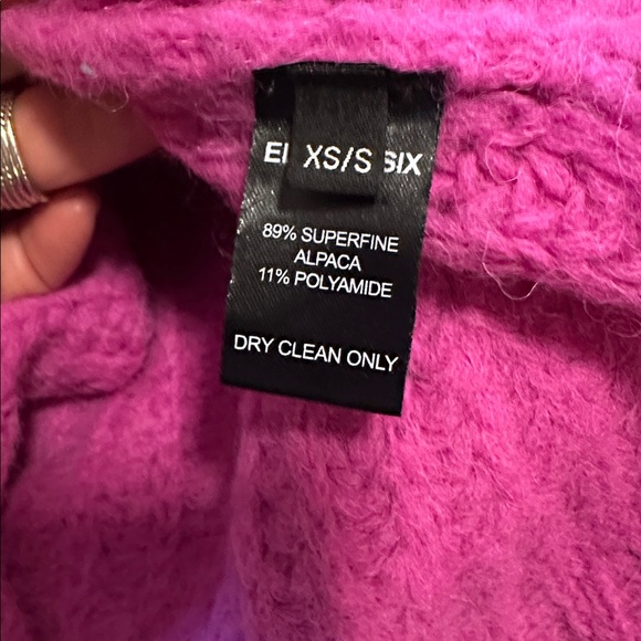 Eleven Six ALI Alpaca Sweater in Fuchsia - Picture 12 of 13